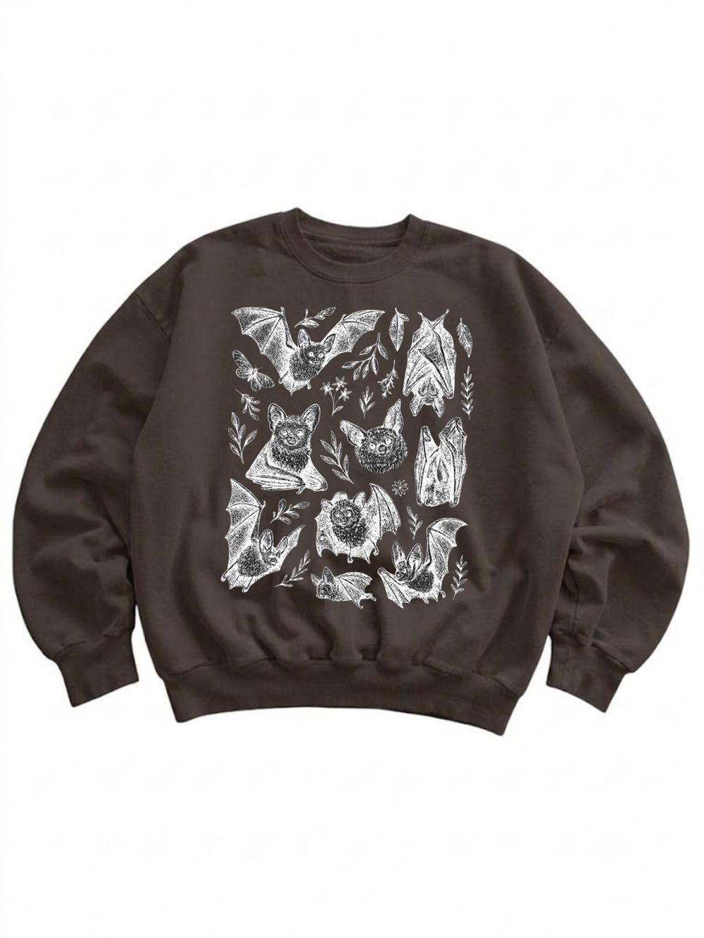 Gildan Dark Brown Bat Graphic Sweatshirt